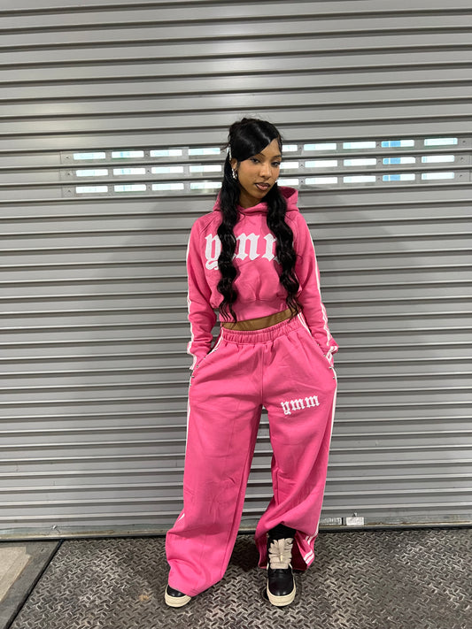 Pink track suits